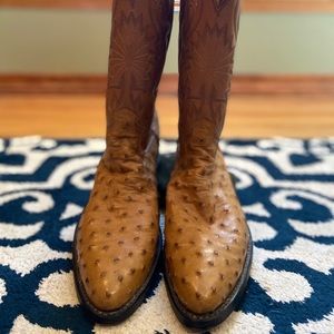 Dan Post genuine ostrich cowboy boots